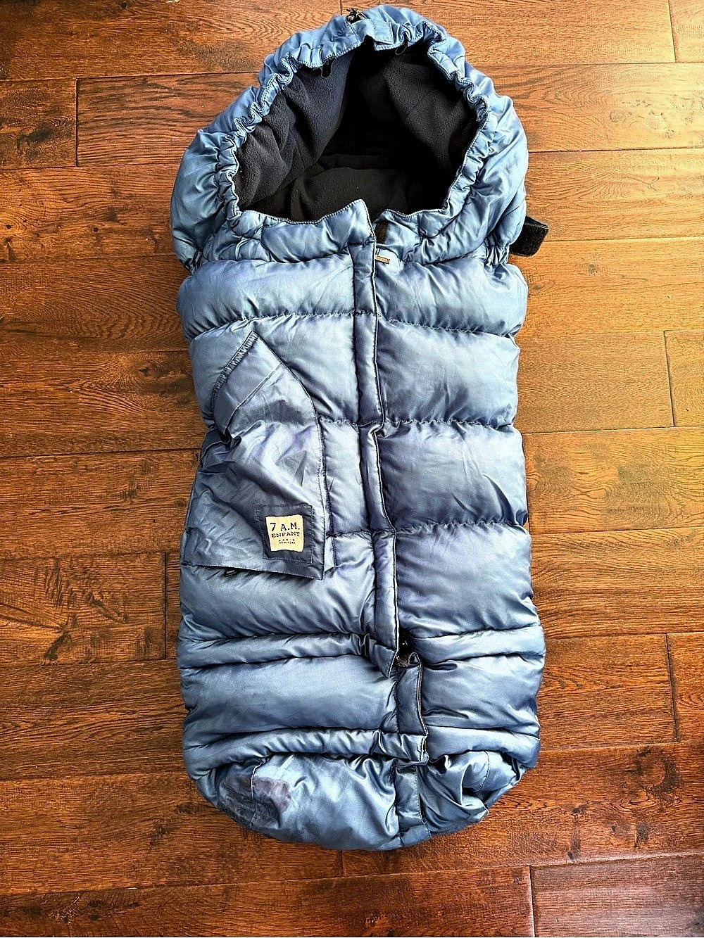 7 A.M. Enfant Blanket 212 Evolution Blue Puffer Stroller Cozy